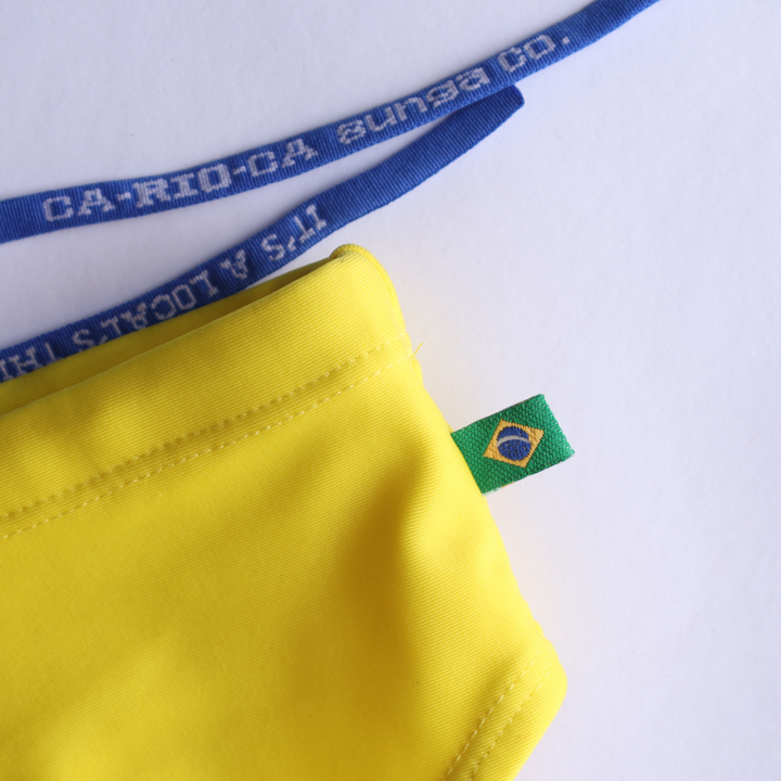 CA-RIO-CA Men's Lemonade Yellow solid Swimming Sunga Beachwear for Men Swimwear in 