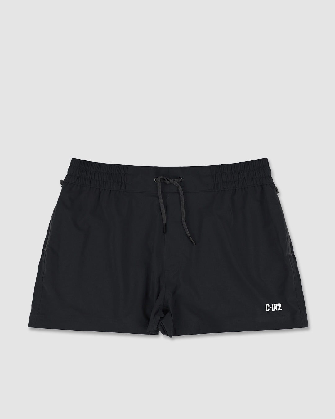 C-IN2 Swim Shorts in solid black – men's 3 inch mid-rise swim shorts quick dry