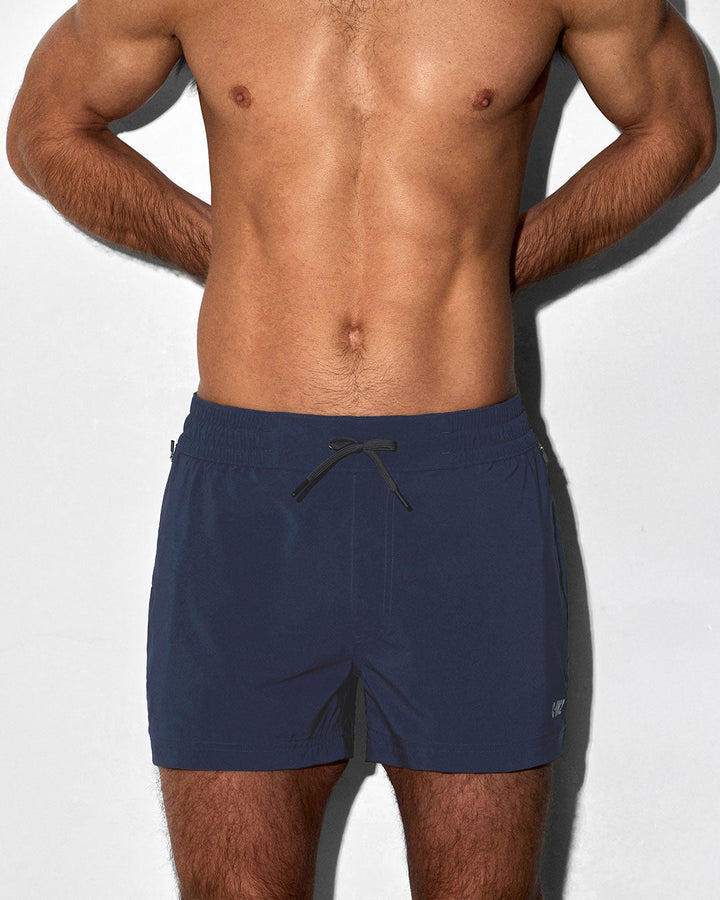 C-IN2 Swim Shorts in solid navy – men's 3 inch mid-rise swim shorts quick dry