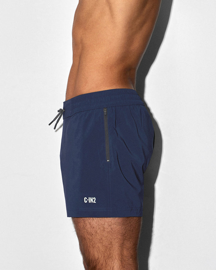 C-IN2 Swim Shorts in solid navy – men's 3 inch mid-rise swim shorts quick dry