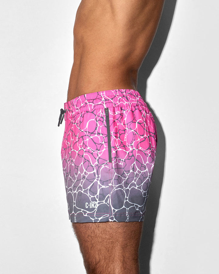C-IN2 Swim Shorts in acqua pink – men's 3 inch inseam mid-rise swim shorts quick dry