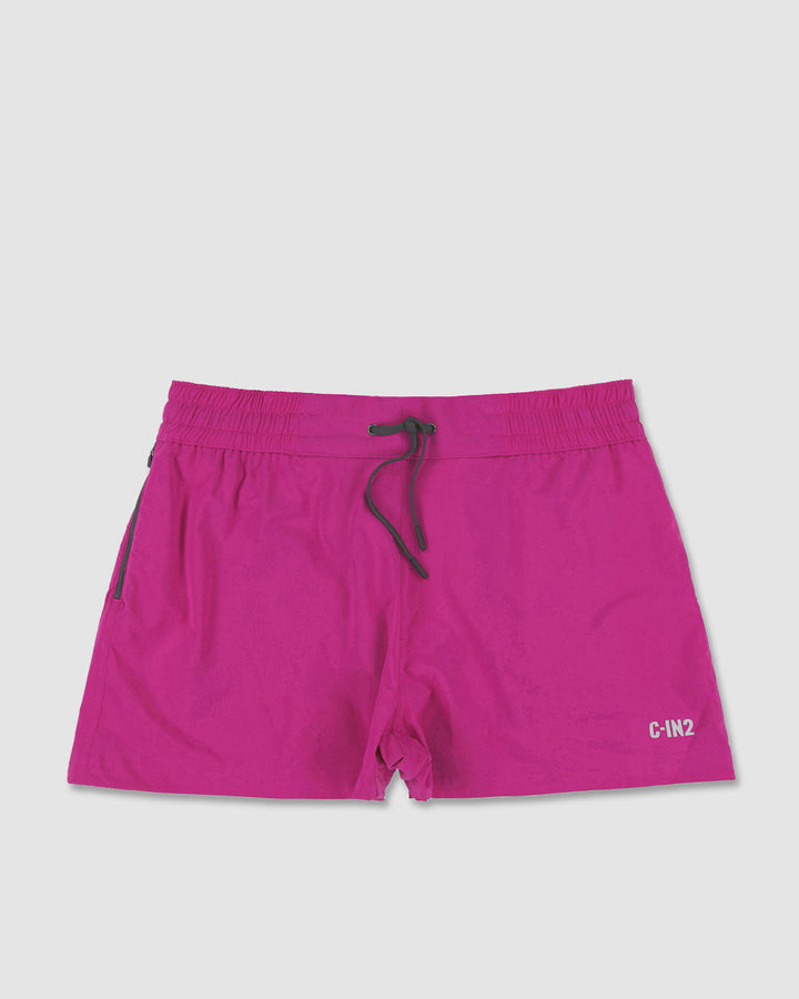 C-IN2 Swim Shorts in solid raspberry pink – men's 3 inch mid-rise swim shorts quick dry