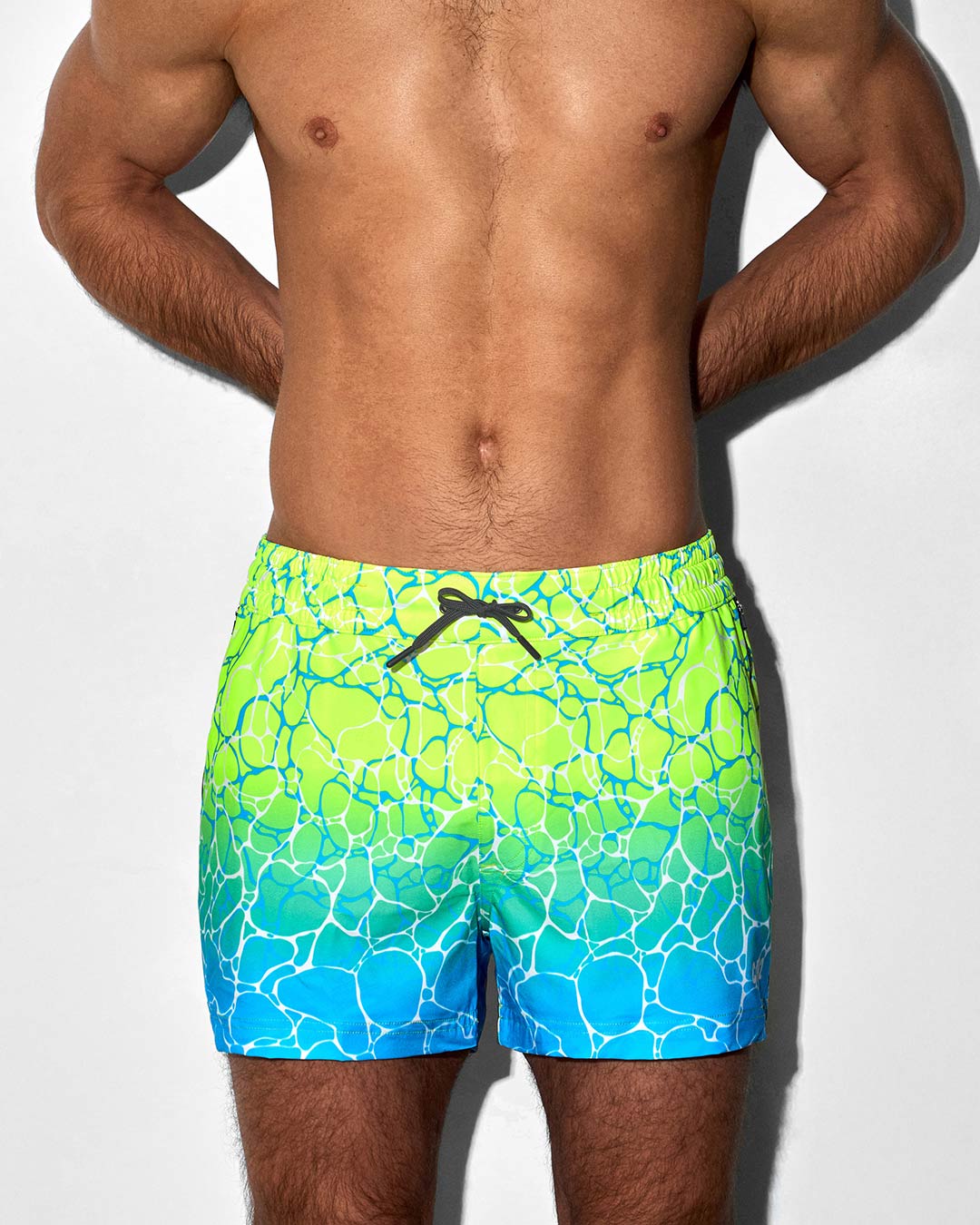 C-IN2 Swim Shorts in acqua yellow – men's 3 inch inseam mid-rise swim shorts quick dry