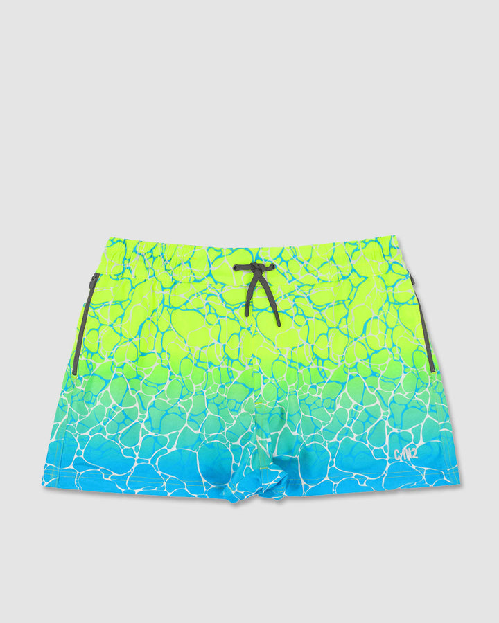 C-IN2 Swim Shorts in acqua yellow – men's 3 inch inseam mid-rise swim shorts quick dry