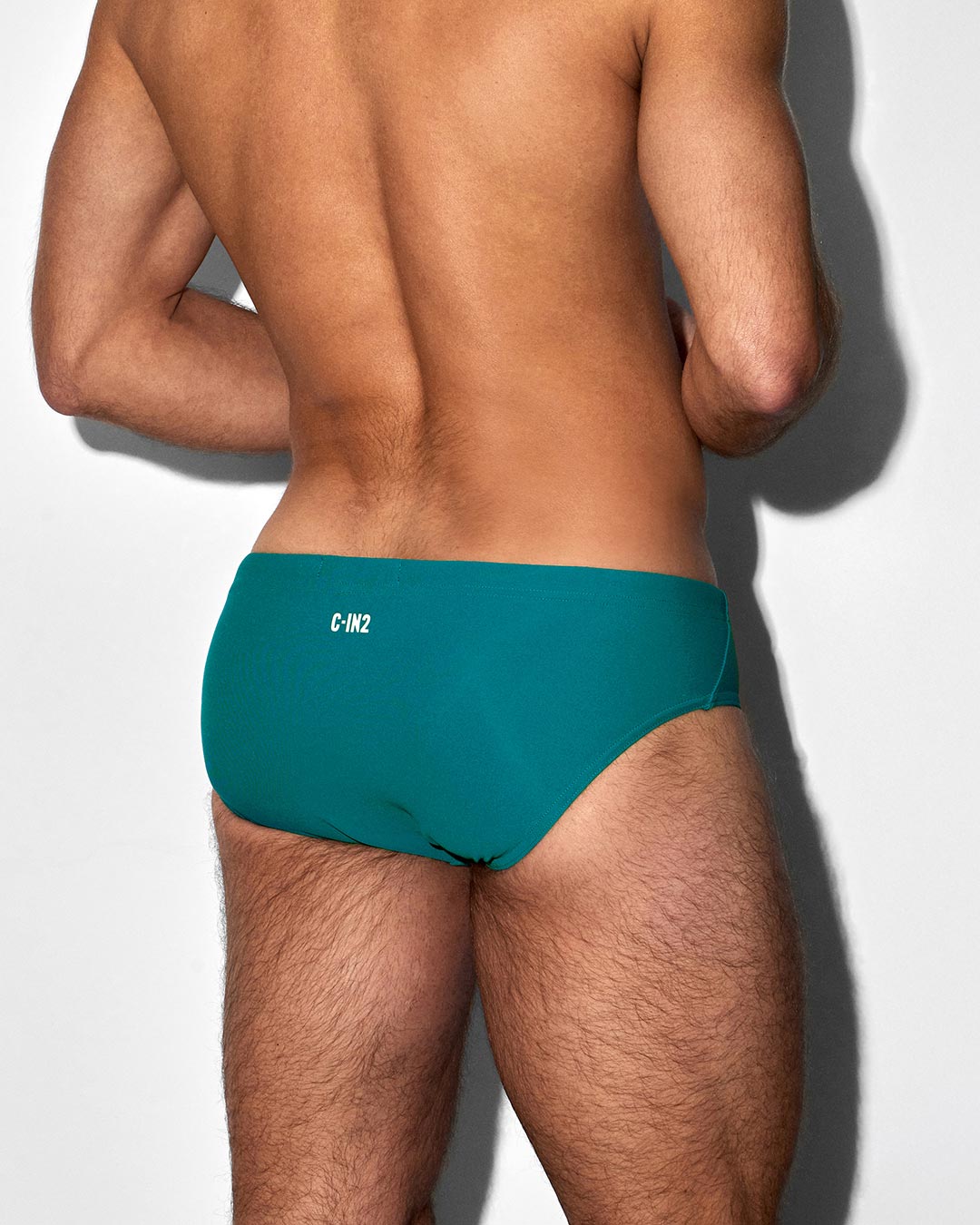 C-IN2 Swim Brief in solid teal – men's low-rise lined swim brief quick dry