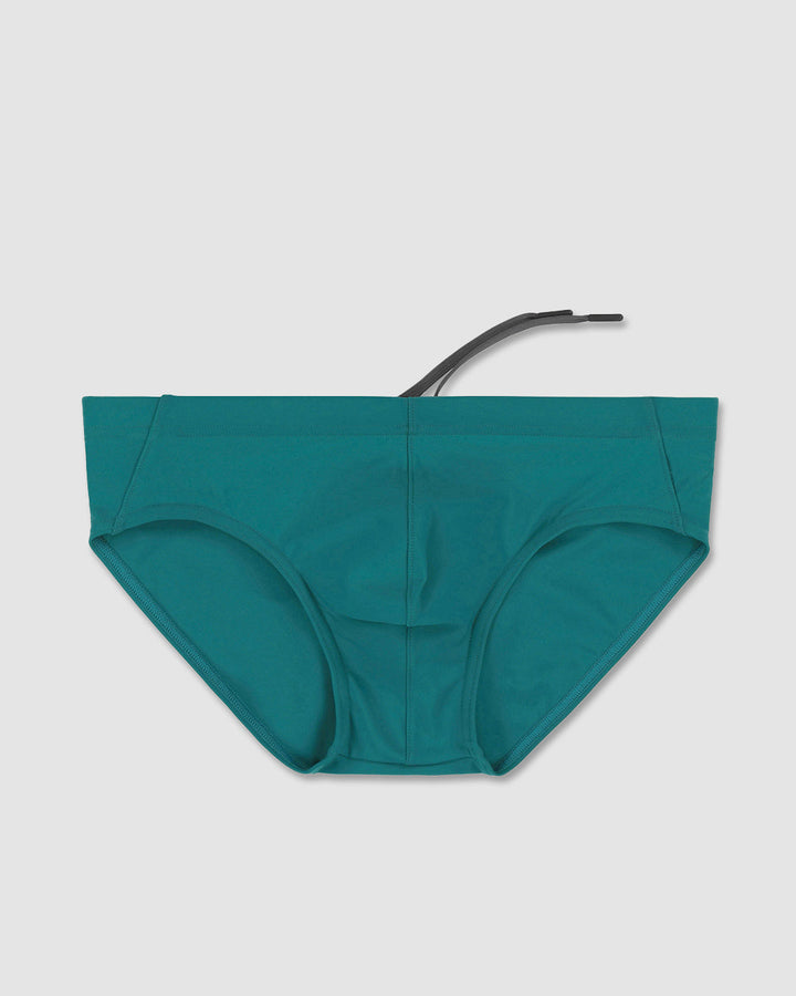 C-IN2 Swim Brief in solid teal – men's low-rise lined swim brief quick dry