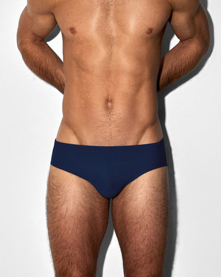 C-IN2 Swim Brief in solid navy – men's low-rise lined swim brief quick dry