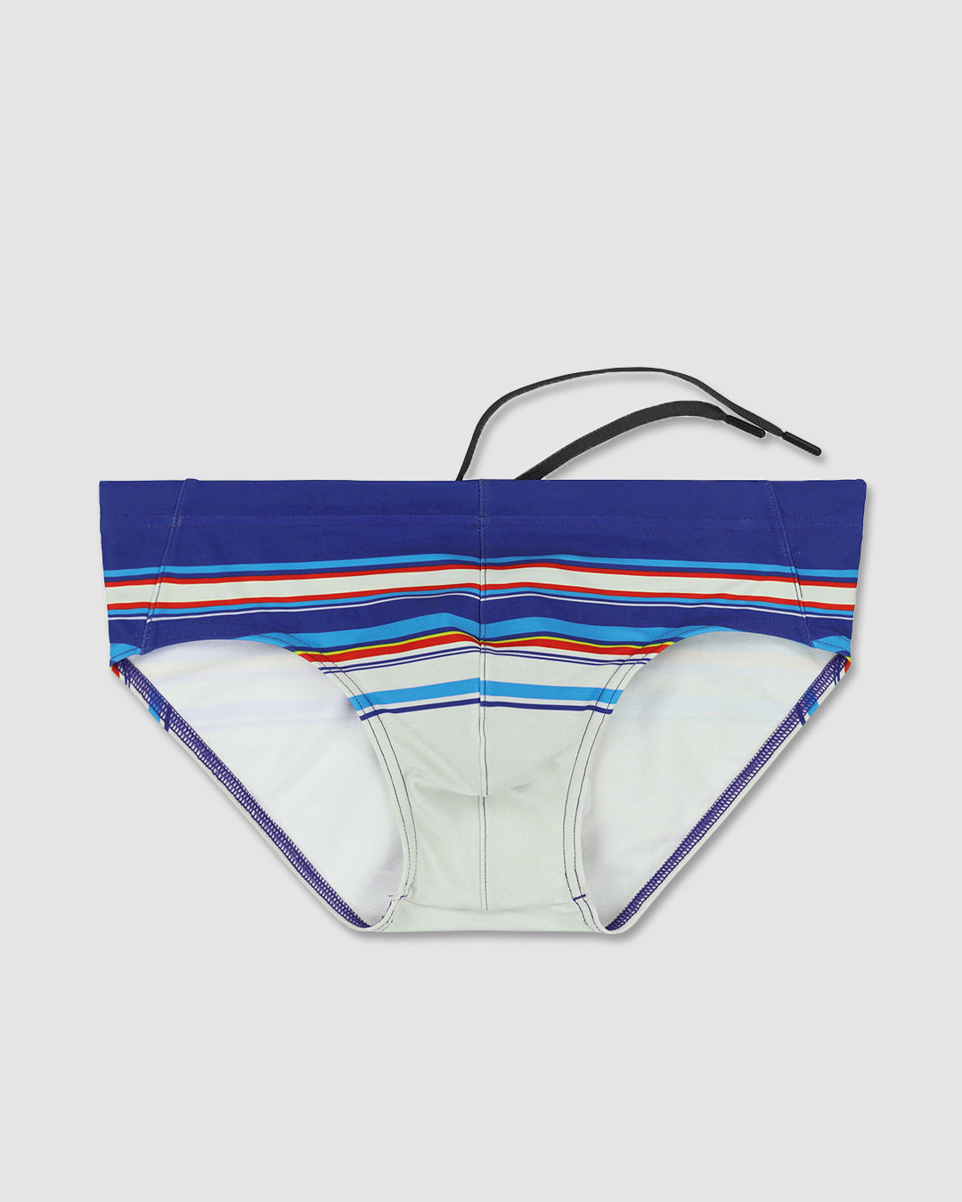 C-IN2 Swim Brief in navy white horizontal stripes – men's low-rise striped swim brief