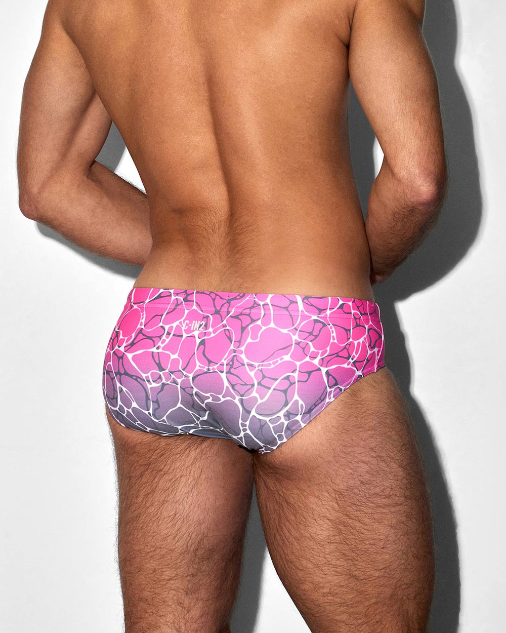 C-IN2 Swim Brief in acqua pink – men's low-rise lined swim brief quick dry