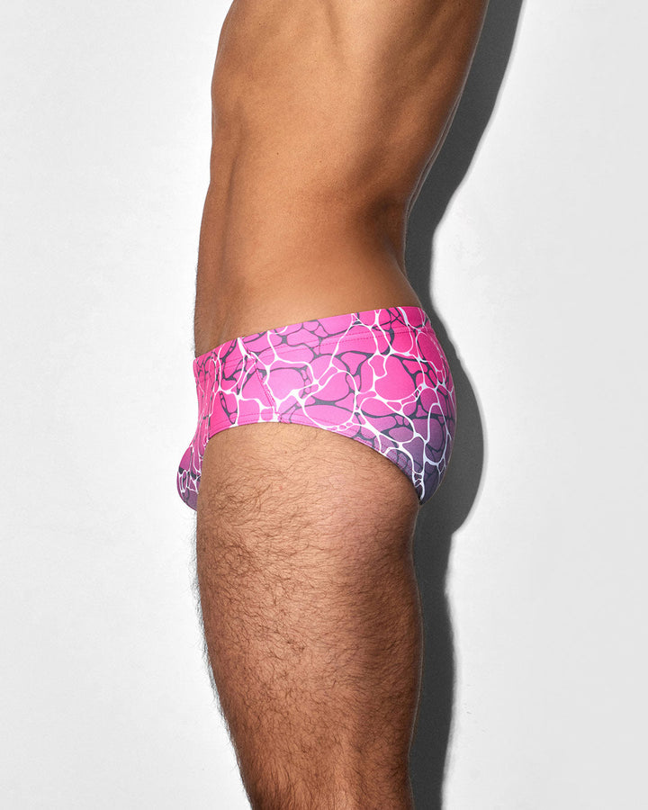 C-IN2 Swim Brief in acqua pink – men's low-rise lined swim brief quick dry