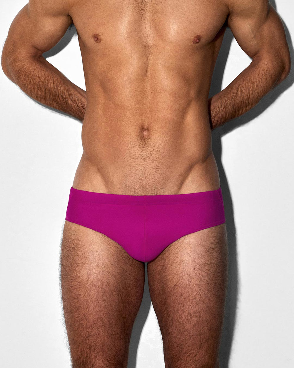 C-IN2 Swim Brief in solid raspberry pink – men's low-rise lined swim brief