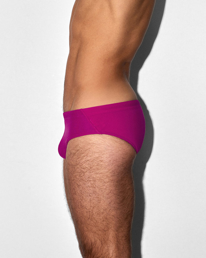 C-IN2 Swim Brief in solid raspberry pink – men's low-rise lined swim brief