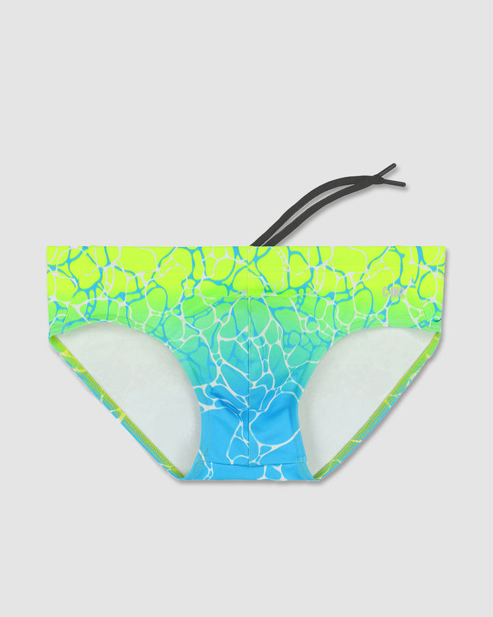 C-IN2 Swim Brief in acqua yellow – men's low-rise lined swim brief quick dry