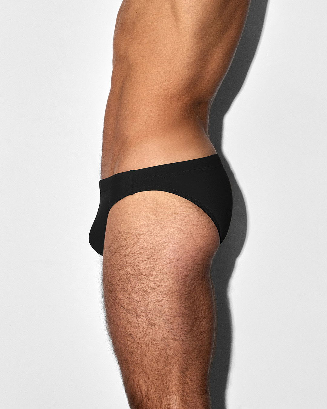 C-IN2 Swim Tanga in solid black – men's low-rise swim tanga between brief and thong