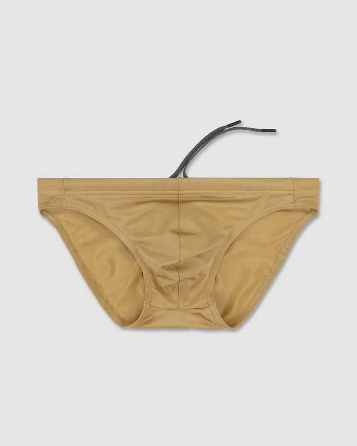 C-IN2 Swim Tanga in solid champagne nude – men's low-rise swim tanga between brief and thong