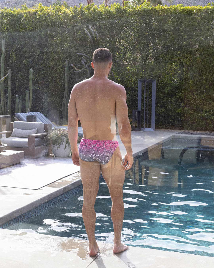 C-IN2 Swim Tanga in acqua pink – men's low-rise swim tanga between brief and thong