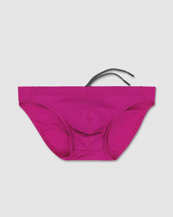 C-IN2 Swim Tanga in solid raspberry pink – men's low-rise swim tanga lined contour pouch