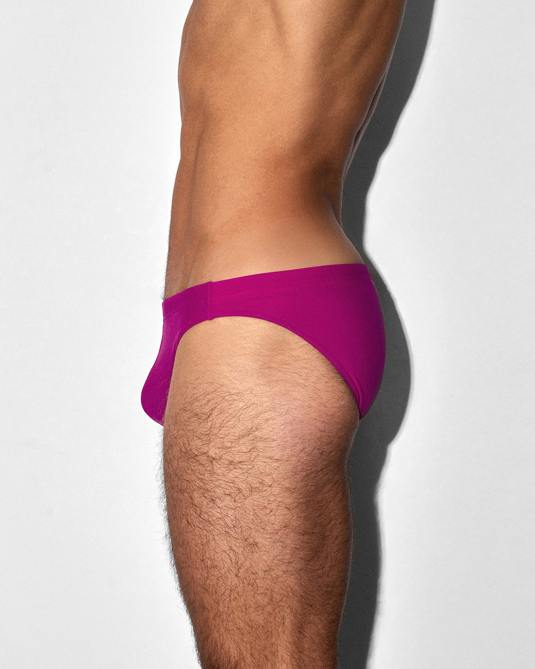 C-IN2 Swim Tanga in solid raspberry pink – men's low-rise swim tanga lined contour pouch