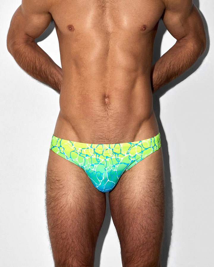 C-IN2 Swim Tanga in acqua yellow – men's low-rise swim tanga between brief and thong