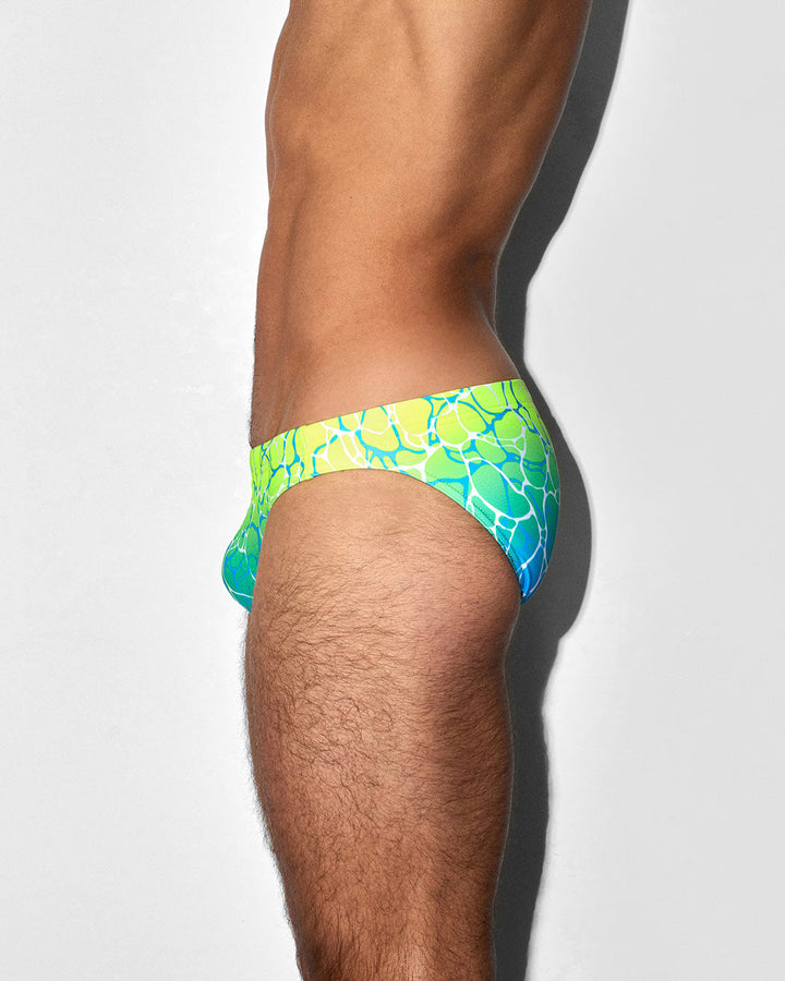 C-IN2 Swim Tanga in acqua yellow – men's low-rise swim tanga between brief and thong
