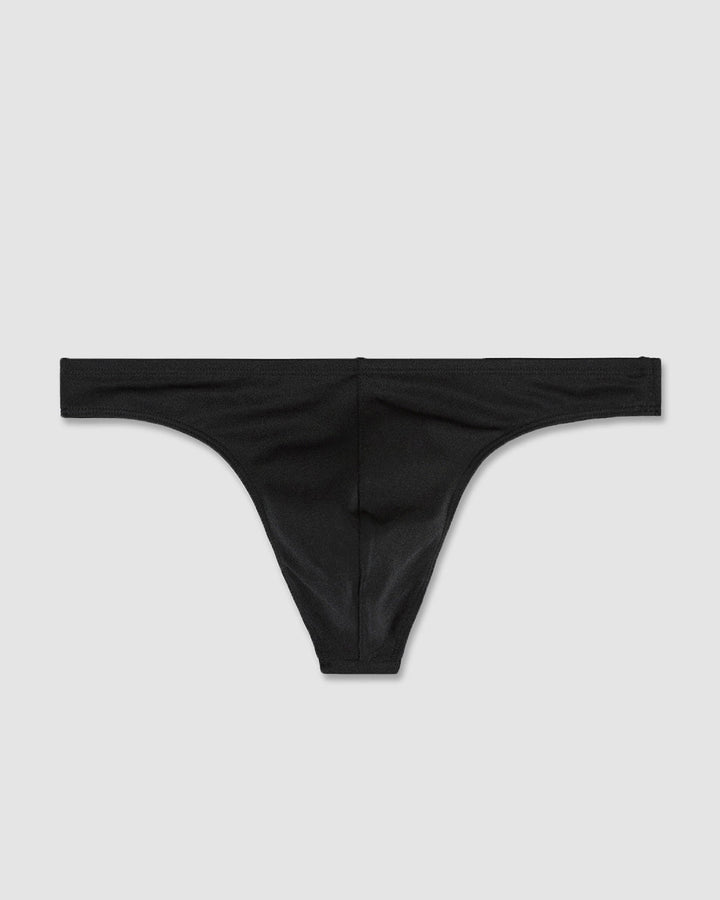 C-IN2 Swim Thong in solid black – men's low-rise barely-there swim thong quick dry