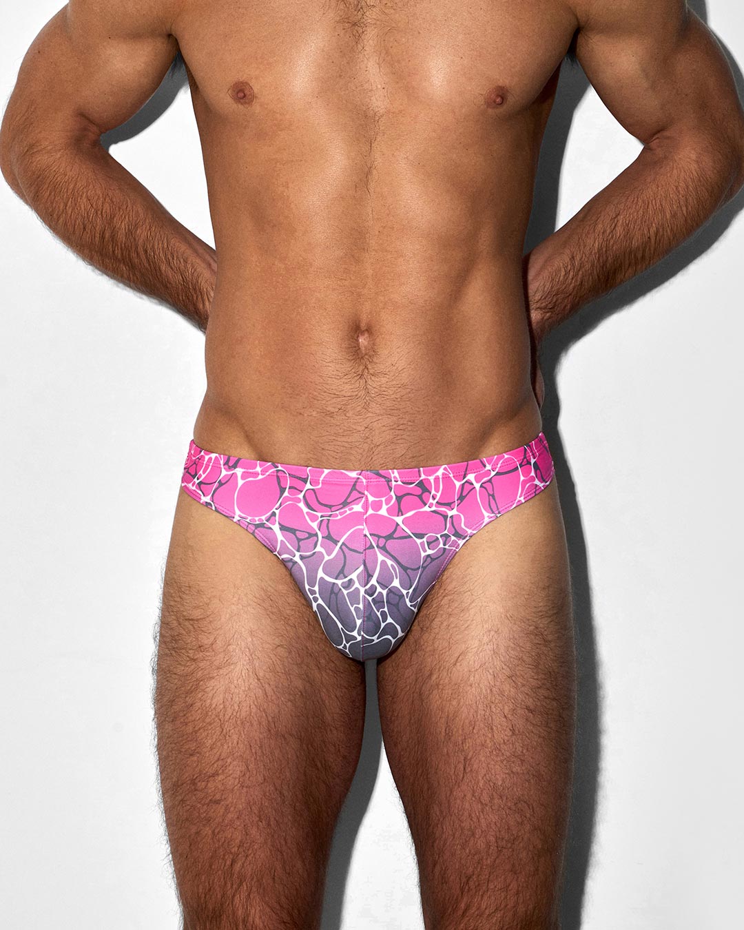 C-IN2 Swim Thong in acqua pink – men's low-rise barely-there swim thong quick dry