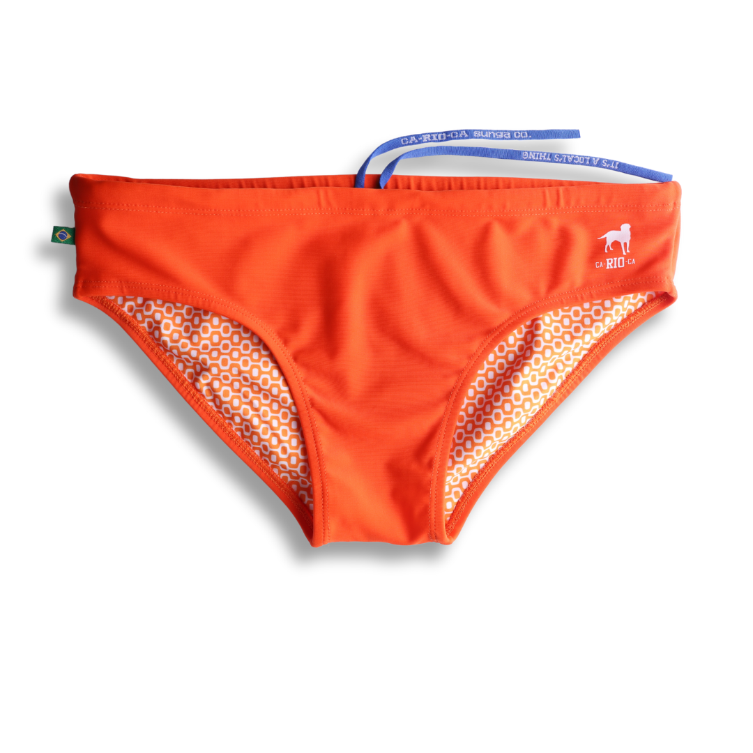 CA-RIO-CA Men's Tangerine solids Swimming Sunga Beachwear for Men Swimwear in 