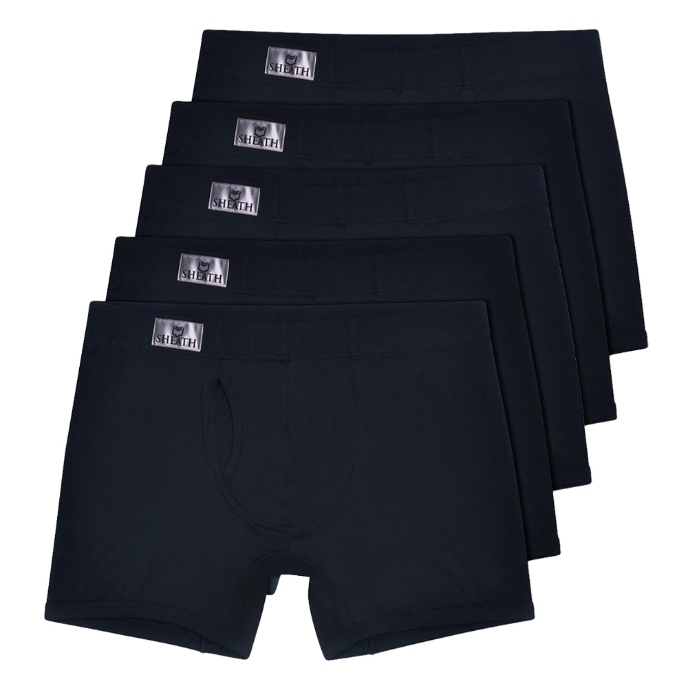 SHEATH 3.21 Modal Men's Dual Pouch Boxer Brief 5 inch 5-Pack – men's modal dual pouch boxer brief 3.21