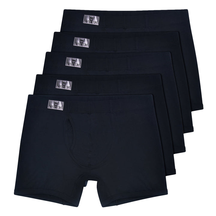 SHEATH 3.21 Modal Men's Dual Pouch Boxer Brief 5 inch 5-Pack – men's modal dual pouch boxer brief 3.21