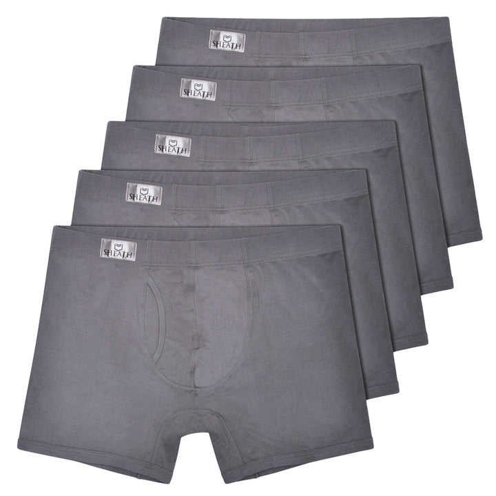 SHEATH 3.21 Modal Men's Dual Pouch Boxer Brief 5 inch 5-Pack – men's modal dual pouch boxer brief 3.21