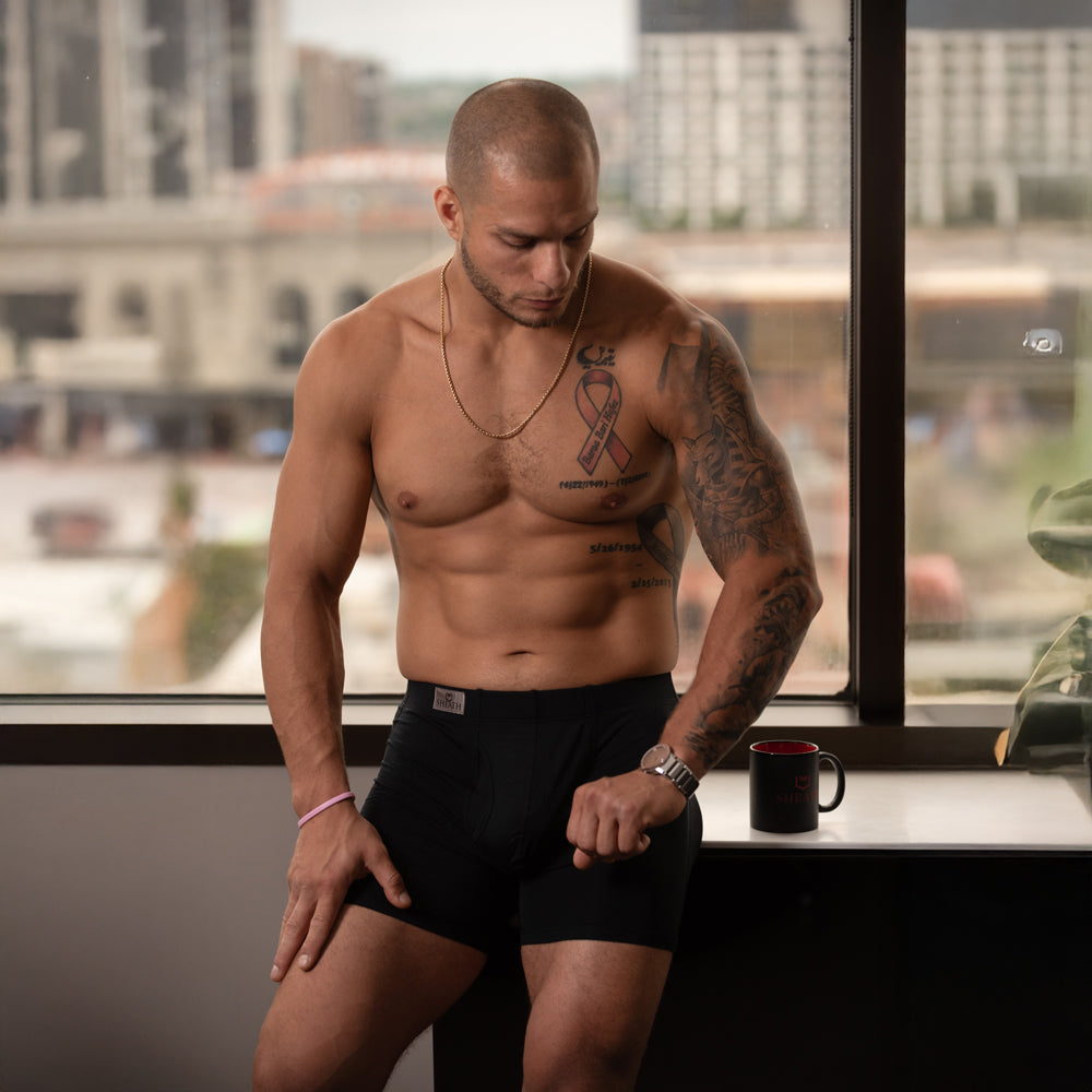 SHEATH 3.21 Modal Men's Dual Pouch Boxer Brief 5 inch 5-Pack – men's modal dual pouch boxer brief 3.21