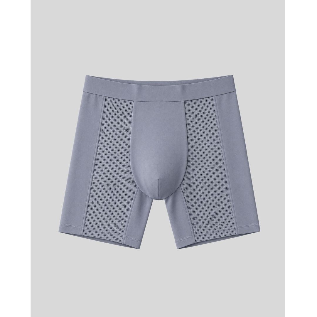 SilkCut men's mesh modal performance boxer briefs – breathable zoned ventilation gym underwear