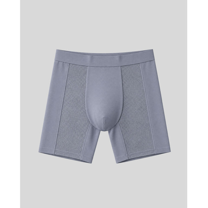 SilkCut men's mesh modal performance boxer briefs – breathable zoned ventilation gym underwear