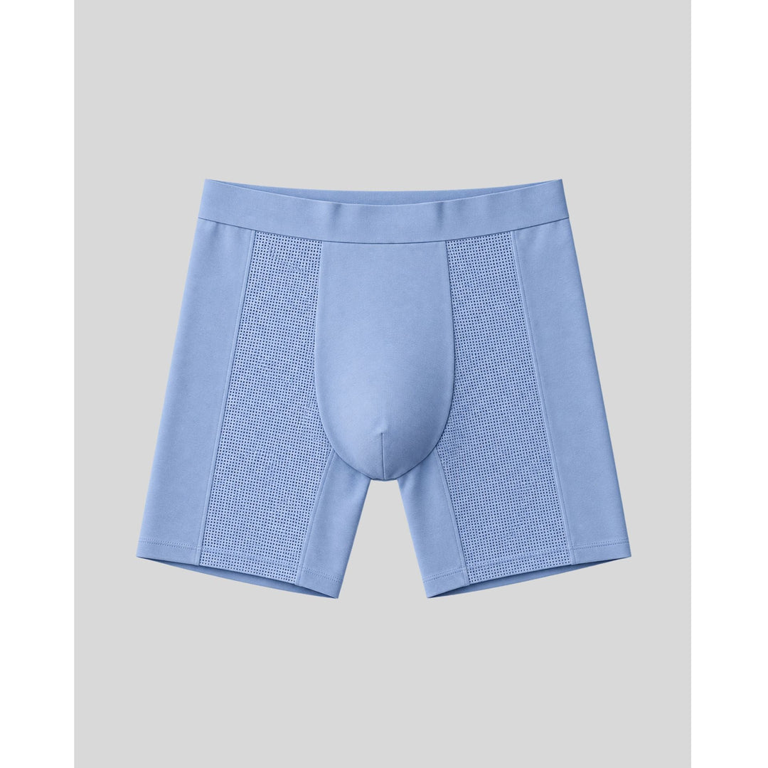 SilkCut men's mesh modal performance boxer briefs – breathable zoned ventilation gym underwear
