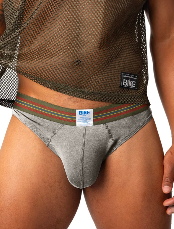 Bike Active Thong Underwear Gray