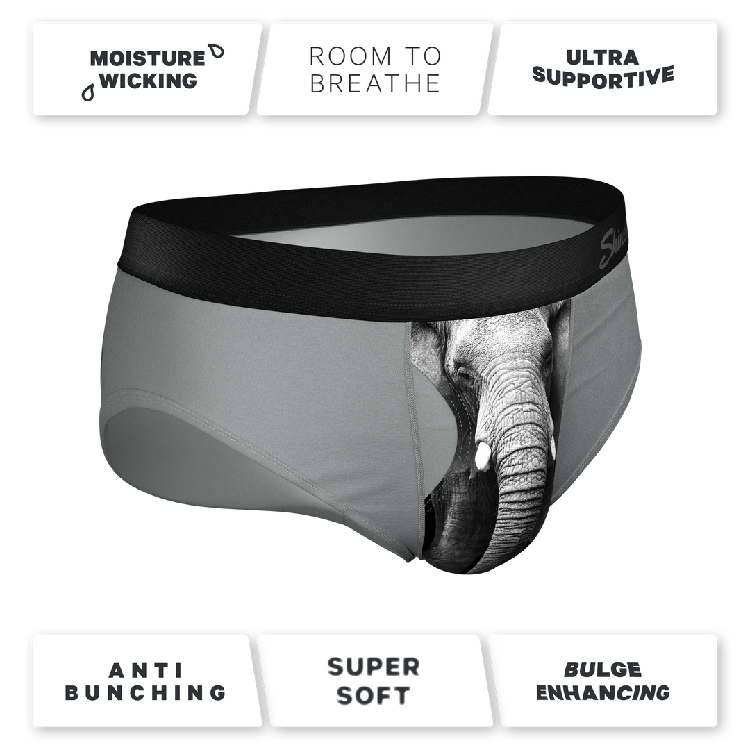 The Junk In The Trunk Elephant Ball Hammock® Briefs - Shinesty Pouch Underwear