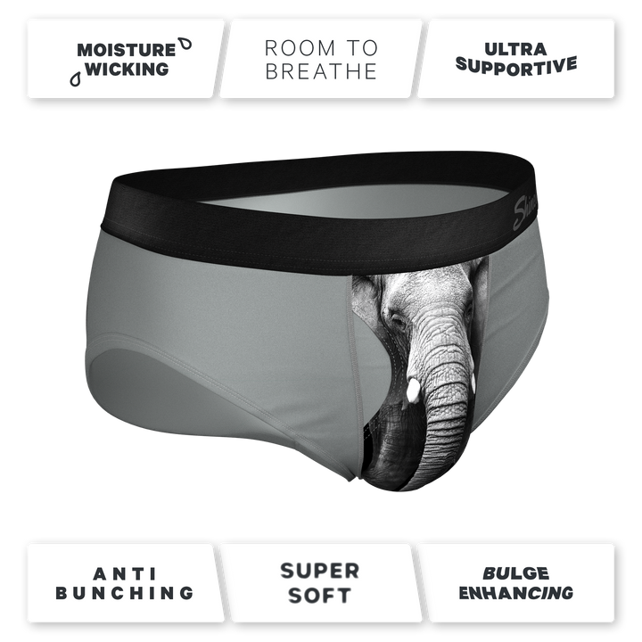The Junk In The Trunk Elephant Ball Hammock® Briefs - Shinesty Pouch Underwear