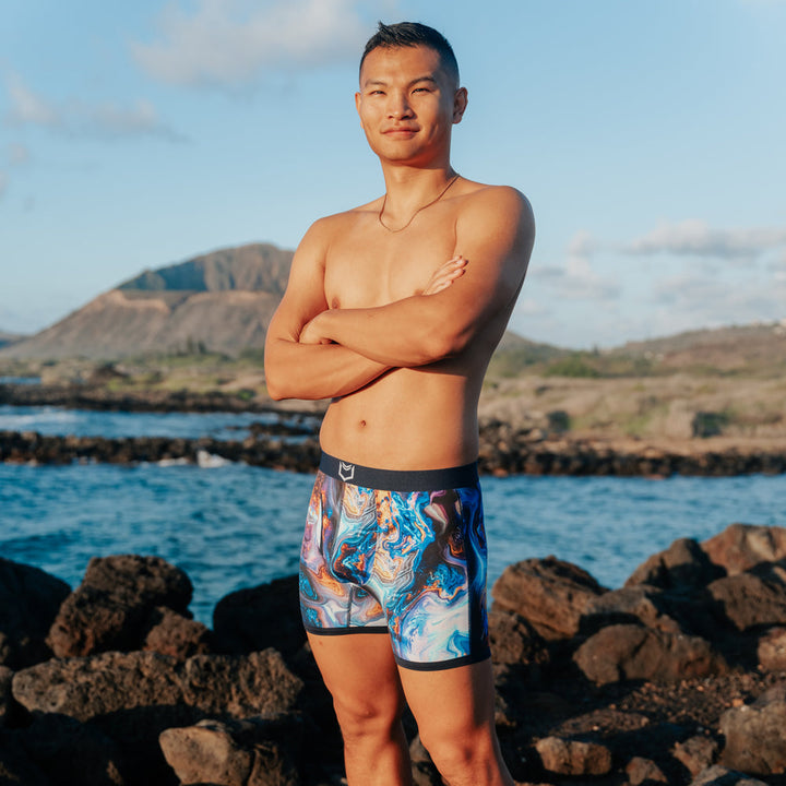 SHEATH 4.0 Men's 5" Dual Pouch Boxer Briefs (5-Pack) - Breathable Bamboo Comfort