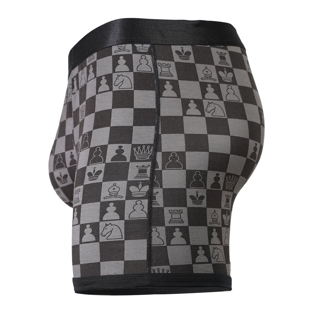 SHEATH 4.0 Bamboo Chess Grandmaster | Men's Dual Pouch Boxer Brief 5"