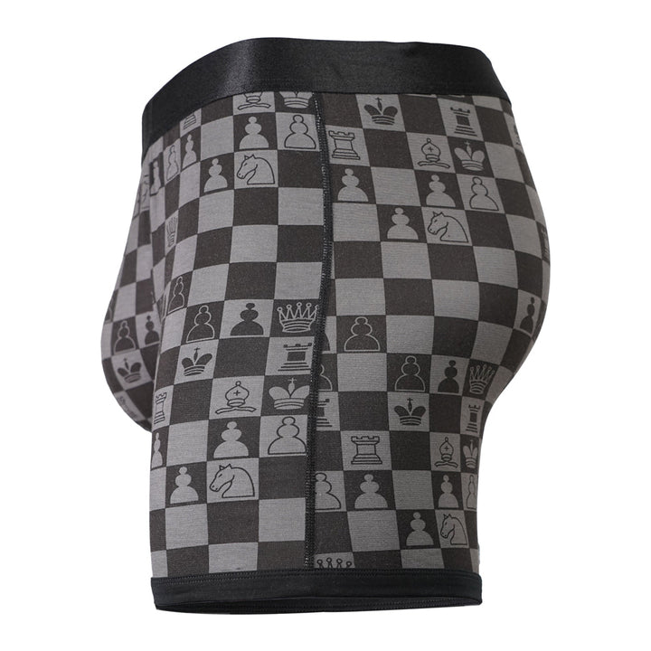 SHEATH 4.0 Bamboo Chess Grandmaster | Men's Dual Pouch Boxer Brief 5"