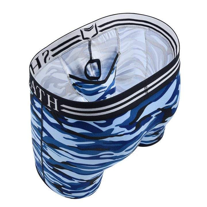 SHEATH 4.0 Polyester Camo Men's Dual Pouch Boxer Brief 5 inch 4-Pack – men's camo dual pouch boxer brief