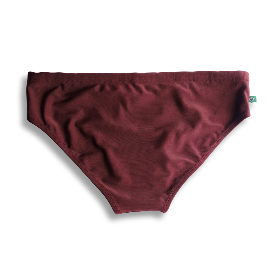 CA-RIO-CA Men's Barolo burgundy solids Swimming Sunga Beachwear for Men Swimwear in 