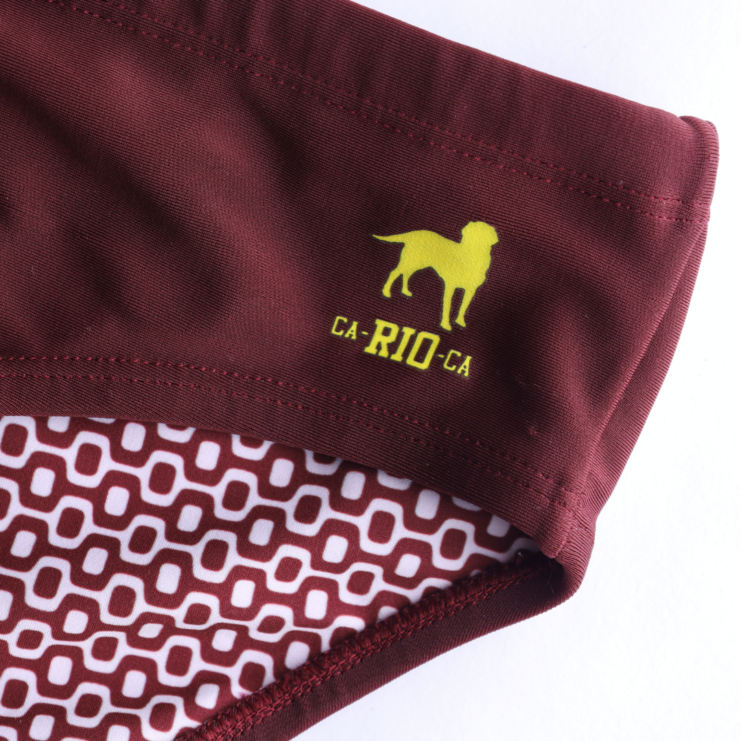 CA-RIO-CA Men's Barolo burgundy solids Swimming Sunga Beachwear for Men Swimwear in 