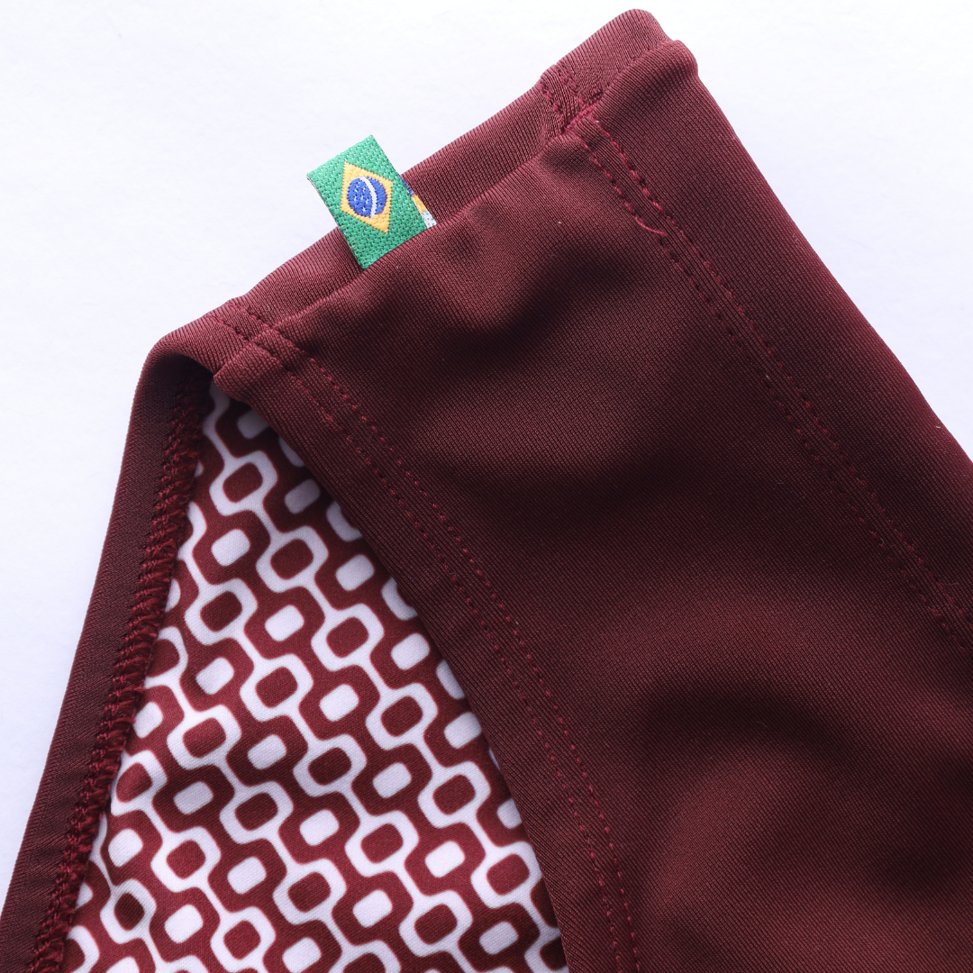 CA-RIO-CA Men's Barolo burgundy solids Swimming Sunga Beachwear for Men Swimwear in 