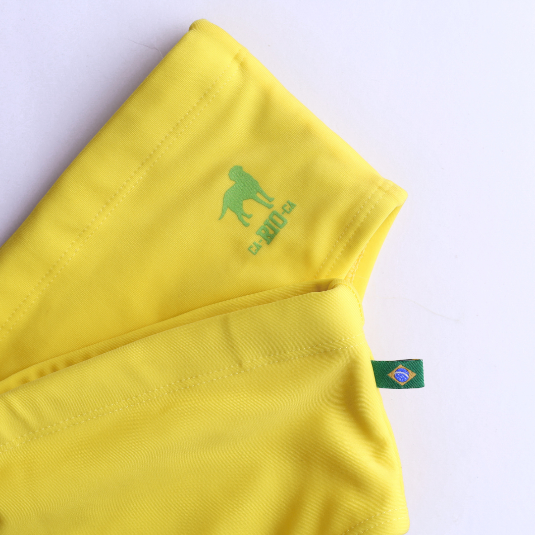 CA-RIO-CA Men's Lemonade Yellow solid Swimming Sunga Beachwear for Men Swimwear in 