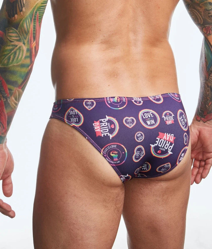 Justin+Simon Printed Bikini Brief Men's Bikini Brief – men's briefs
