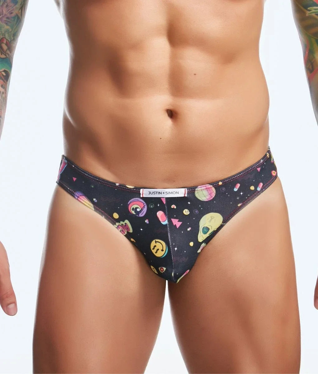 Justin+Simon Printed Bikini Brief Men's Bikini Brief – men's briefs