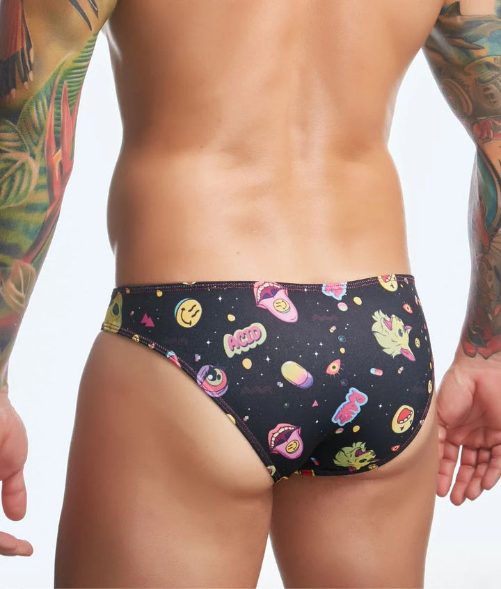 Justin+Simon Printed Bikini Brief Men's Bikini Brief – men's briefs