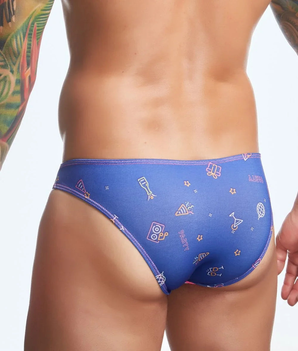 Justin+Simon Printed Bikini Brief Men's Bikini Brief – men's briefs