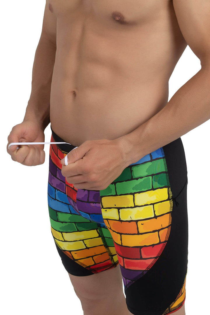 Matador Meggings Pride Rainbow men's compression shorts – vibrant rainbow squat-proof hybrid shorts